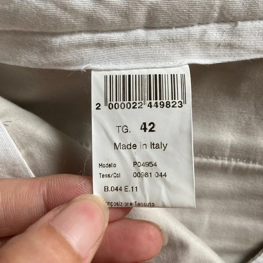 Peserico Cream Cropped Ankle Pants NWOT condition 100% cotton - Picture 8 of 14